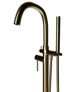 Castello USA Neptune Freestanding Tub Filler Faucet, Brushed Gold, Standard Handle -Moen-shop 1cb13ff1001de0b5 1675 w800 h800 b1 p0