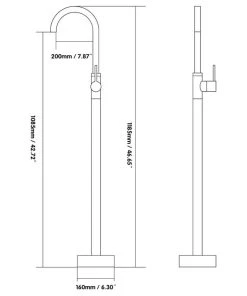 HOMARY Brewst Solid Brass Single Handle Modern Floor Mounted Tub Filler Spout Faucet -Moen-shop 1ce1027002306580 3212 w800 h800 b1 p0