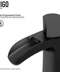 VIGO Paloma Single Hole Bathroom Sink Faucet, Matte Black 13 VIGO Paloma Single Hole Bathroom Sink Faucet, Matte Black -Moen-shop 1d81c1a80f59e1e6 2883 w800 h800 b1 p0