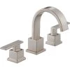 Delta Faucet Delta Vero Two Handle Widespread Bathroom Faucet, Stainless, 3553LF-SS