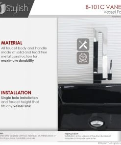 STYLISH Single Handle Bathroom Faucet For Single Hole Brass Vessel Mixer Tap -Moen-shop 1e51401400edb5c9 4078 w800 h800 b0 p0