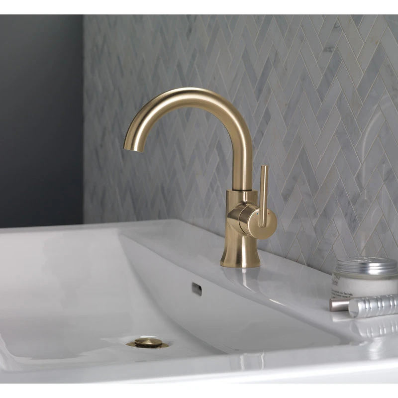 Delta Faucet Delta Trinsic Single Handle High-Arc Faucet, Champagne Bronze, 559HA-CZ-DST 4 Delta Faucet Delta Trinsic Single Handle High-Arc Faucet, Champagne Bronze, 559HA-CZ-DST - Image 4