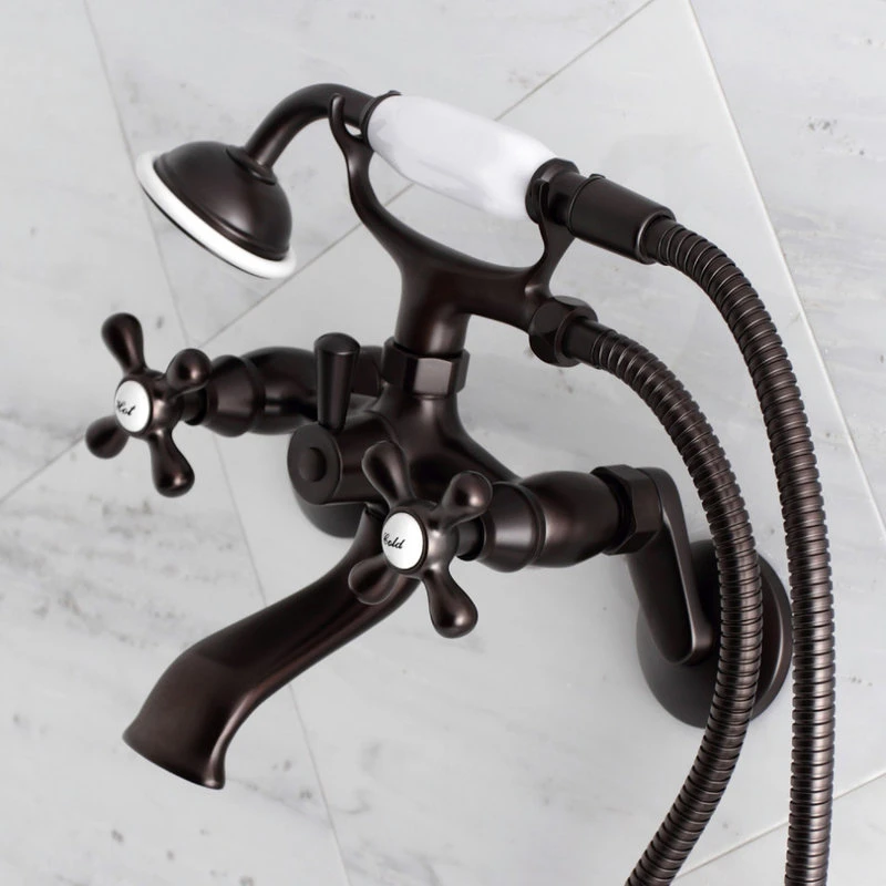 Kingston Brass Kingston 6" Adjustable Wall Mount Clawfoot Tub Faucet, Oil Rubbed Bronze 6 Kingston Brass Kingston 6" Adjustable Wall Mount Clawfoot Tub Faucet, Oil Rubbed Bronze - Image 6