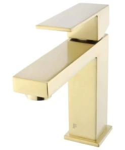 Fine Fixtures Square Single Hole Bathroom Faucet, Satin Brass -Moen-shop 23418b3b0ecec562 0069 w800 h800 b1 p0