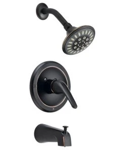 Designers Impressions Oil Rubbed Bronze Tub/Shower Combo Faucet With Multi-Setting Shower Head