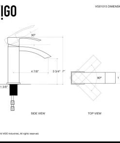 VIGO Satro Single Lever Single Hole Bathroom Sink Faucet, Chrome -Moen-shop 23d164600f59df85 8395 w800 h800 b0 p0