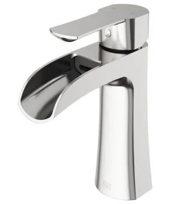 VIGO Paloma Single Hole Bathroom Sink Faucet, Brushed Nickel