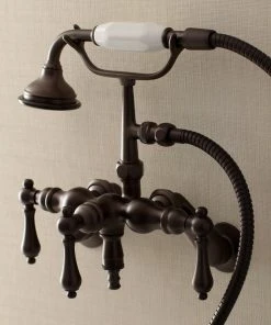 Kingston Brass Aqua 3-3/8" Wall Mount Clawfoot Tub Faucet W/Hand Shower, Oil Rubbed Bronze 7 Kingston Brass Aqua 3-3/8" Wall Mount Clawfoot Tub Faucet W/Hand Shower, Oil Rubbed Bronze -Moen-shop 2521b8490bd8cac2 1073 w800 h800 b0 p0