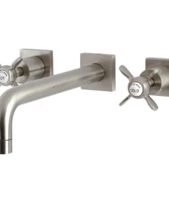 Kingston Brass KS6028BEX Wall Mount Tub Faucet, Brushed Nickel