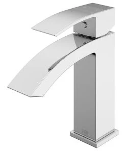 VIGO Satro Single Lever Single Hole Bathroom Sink Faucet, Chrome