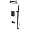 Dyconn Faucet Talise SS312A-BLK Wall Mounted 3-Setting Shower Faucet System