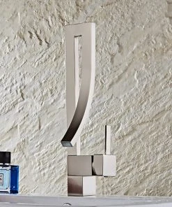 HOMARY Modern Design Single Lever Handle 1-Hole Bathroom Sink Faucet With Waterfall, Br -Moen-shop 2811be180f46071b 5565 w800 h800 b0 p0