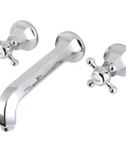 Kingston Brass KS4021BX 2-Handle Wall Mount Tub Faucet, Polished Chrome