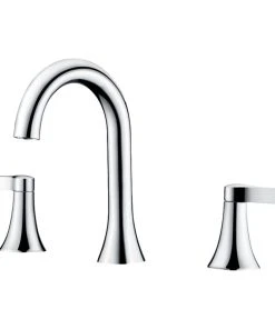 Luxier WSP11-T 2-Handle Widespread Bathroom Faucet With Drain, Chrome