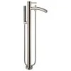 Wyndham Collection Taron 3.5" Brass Bathroom Tub Filler Faucet In Nickel