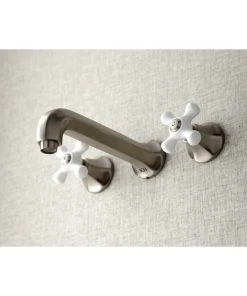 Kingston Brass KS4028PX 2-Handle Wall Mount Tub Faucet, Brushed Nickel -Moen-shop 2dd10886013fb5ce 0528 w800 h800 b0 p0