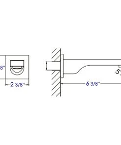 Alfi Trade Polished Chrome Wallmounted Tub Filler Bathroom Spout -Moen-shop 2de10f340cf53e84 6521 w800 h800 b1 p0