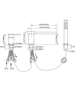 HOMARY Modern 1-Handle Deck-Mount Waterfall Roman BathTub Filler Faucet With Handshower -Moen-shop 2e01d4750ef08113 2911 w800 h800 b0 p0