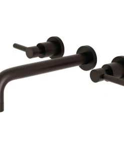 Kingston Brass Two-Handle Wall Mount Tub Faucet, Oil Rubbed Bronze