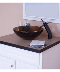 Novatto Squared Waterfall Vessel Faucet, Oil Rubbed Bronze, Tea Glass -Moen-shop 2ec1ff560c76b471 6500 w800 h800 b0 p0