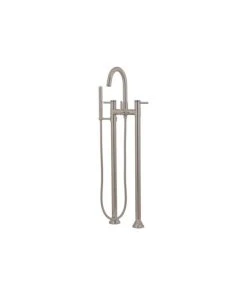 Kingston Brass Freestanding Tub Faucet With Hand Shower, Brushed Nickel