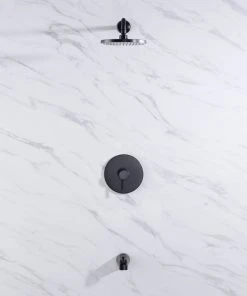 Luxier SS-C01-T-V Rainfall Shower Faucet With Valve And Spout, Oil Rubbed Bronze -Moen-shop 2f61c12901f9c979 7221 w800 h800 b0 p0