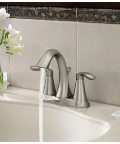 Moen Eva Brushed Nickel Two-Handle Bathroom Faucet 6410BN -Moen-shop 2fb14f3d0d5aa349 8647 w800 h800 b0 p0
