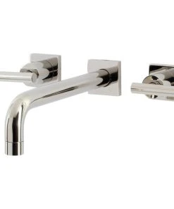 Kingston Brass KS6026CML Wall Mount Tub Faucet, Polished Nickel