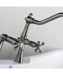 Kingston Brass 7" Center Deck Mount Clawfoot Tub Faucet, Brushed Nickel -Moen-shop 2fd1cbf80bd8d069 4338 w800 h800 b0 p0