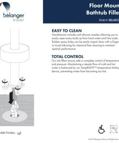 Keeney Holdings LLC Belanger DEL45 Single Handle Freestanding Tub Filler, Brushed Nickel -Moen-shop 30113ce10fae8fad 4393 w800 h800 b1 p0