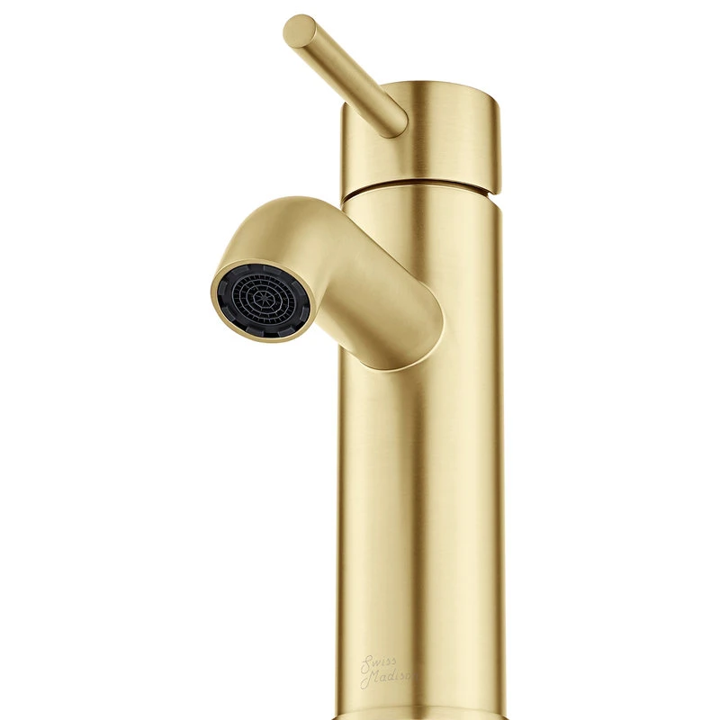 Swiss Madison Ivy Single Hole Single Handle Bathroom Faucet, Brushed Gold 5 Swiss Madison Ivy Single Hole Single Handle Bathroom Faucet, Brushed Gold - Image 5