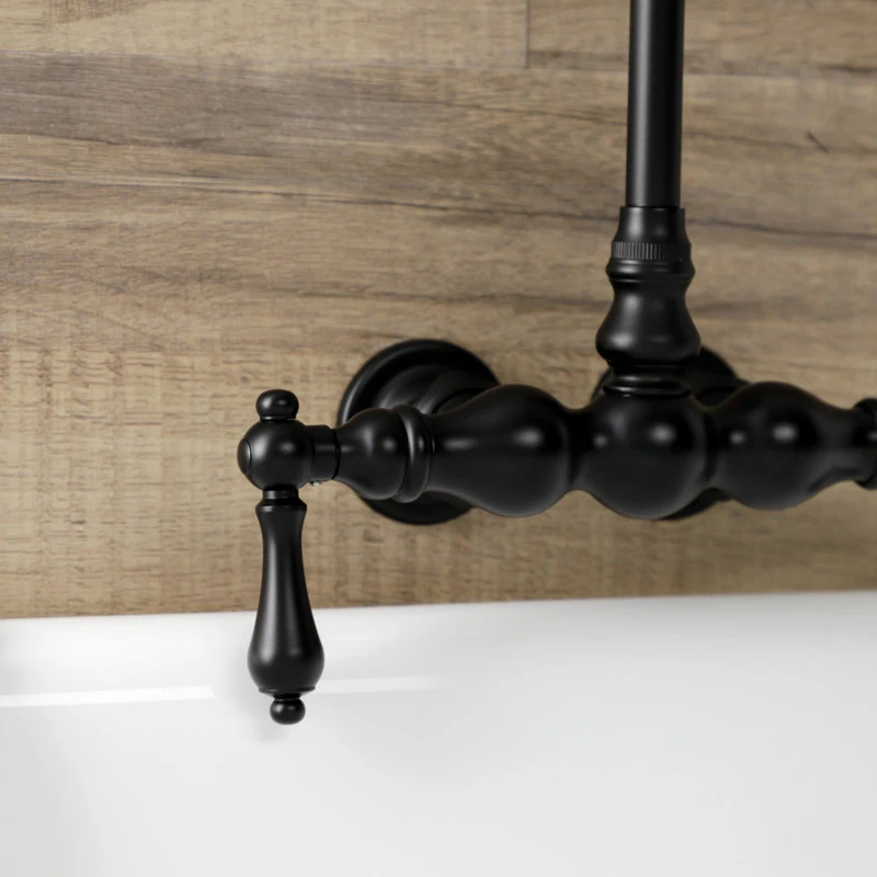 Kingston Brass AE1T0 3-3/8" Wall Mount Tub Faucet, Matte Black 2 Kingston Brass AE1T0 3-3/8" Wall Mount Tub Faucet, Matte Black - Image 2