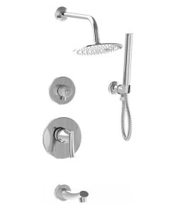 Parmir Water Systems, Inc. Parmir Shower System W/ Triple Converter, Hand Held Sprayer, Refreshing Series
