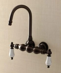 Kingston Brass Aqua Vintage 3-3/8" Wall Mount Tub Faucet, Oil Rubbed Bronze -Moen-shop 30e12b980b527029 7300 w800 h800 b0 p0
