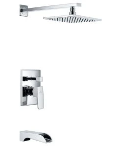 ANZZI Mezzo Series 1-handle 1-spray Tub And Shower Faucet In Polished Chrome - S