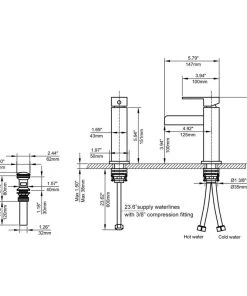 HOMARY Modern Single Hole Waterfall Bathroom Sink Faucet Solid Brass, Matte Black -Moen-shop 3151be710d5ab51b 2644 w800 h800 b1 p0