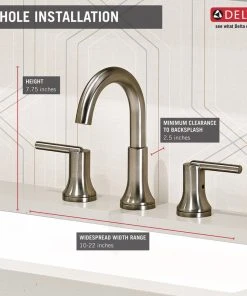 Delta Faucet Delta Trinsic Two Handle Widespread Bathroom Faucet, Stainless, 3559-SSMPU-DST 11 Delta Faucet Delta Trinsic Two Handle Widespread Bathroom Faucet, Stainless, 3559-SSMPU-DST -Moen-shop 338171f20cbf41c1 1428 w800 h800 b0 p0