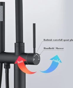 JimsMaison Single Handle Floor Mounted Freestanding Tub Filler With Hand Shower 9 JimsMaison Single Handle Floor Mounted Freestanding Tub Filler With Hand Shower -Moen-shop 3391fa0803073d60 7692 w800 h800 b0 p0