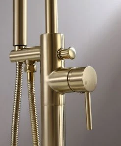 HOMARY Freestanding Single Handle Tub Filler Faucet With Hand Shower, Brushed Gold -Moen-shop 33b1ab03003f62ac 3474 w800 h800 b0 p0