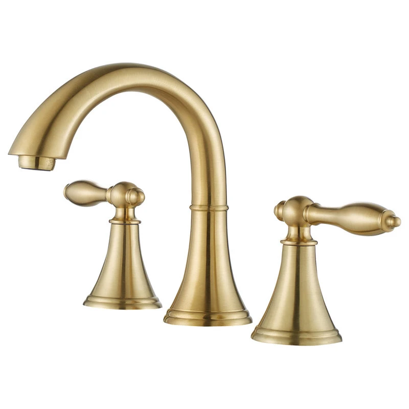 Vinnova Florence Two-Handle 8" Widespread Bathroom Faucet Brushed Gold, Brushed Gold 2 Vinnova Florence Two-Handle 8" Widespread Bathroom Faucet Brushed Gold, Brushed Gold - Image 2