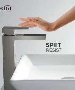Kibi USA Waterfall Single Handle Vessel Sink Faucet, Brushed Nickel, With Drain -Moen-shop 34617aa60f1b5430 1863 w800 h800 b0 p0