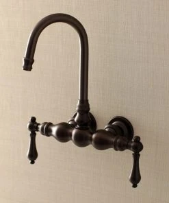 Kingston Brass Aqua Vintage 3-3/8" Wall Mount Tub Faucet, Oil Rubbed Bronze -Moen-shop 34c1ef340b526ff2 7239 w800 h800 b0 p0