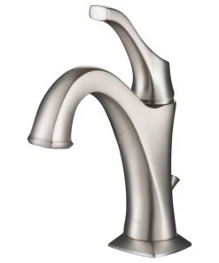 Kraus USA, Inc. Arlo Single Handle 1-Hole Bathroom Basin Faucet, Lift Rod Drain, SFS Steel
