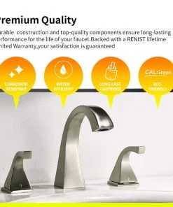 Maxwell Bathroom & Kitchen Inc 8" Brass Widespread Bathroom Sink Faucet, Brushed Nickel 8 Maxwell Bathroom & Kitchen Inc 8" Brass Widespread Bathroom Sink Faucet, Brushed Nickel -Moen-shop 37119e450dd8e4d5 2990 w800 h800 b0 p0