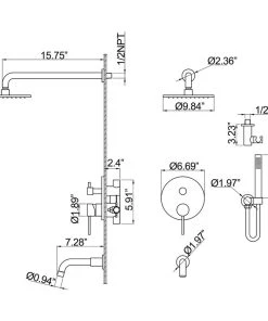 Modland Classic 3-Function Pressure Balanced Complete Shower System With Rough-in Valve, -Moen-shop 37c14caa02b13443 1928 w800 h800 b1 p0