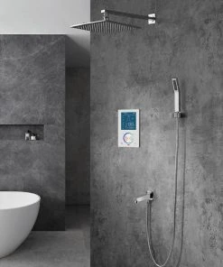Fontana Showers Fontana Flavia Digital Color Changing LED Rainfall Shower Set, 12" -Moen-shop 37d167aa0e746b8b 0839 w800 h800 b0 p0