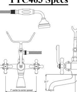 The Tub Connection Clawfoot Tub Faucet, Hand-Held Shower, 2" Deck Mount Risers, Polished Chrome 3 The Tub Connection Clawfoot Tub Faucet, Hand-Held Shower, 2" Deck Mount Risers, Polished Chrome -Moen-shop 38b167370c080b25 1767 w800 h800 b0 p0 1 3