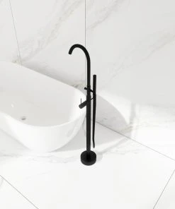 Jims Maison Single Handle Floor Mounted Clawfoot Tub Faucet, Matte Black -Moen-shop 38c1540102f073b0 5681 w800 h800 b0 p0