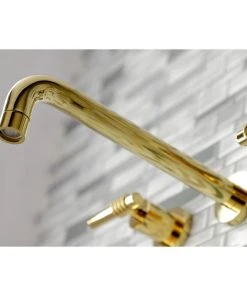 Kingston Brass KS8022ML Two-Handle Wall Mount Tub Faucet, Polished Brass -Moen-shop 3a01be7f013fbcb5 0641 w800 h800 b0 p0