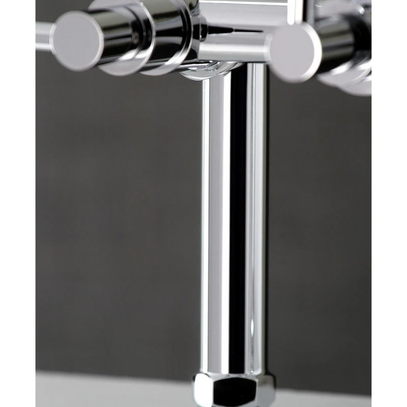 Kingston Brass Aqua Vintage 7" Deck Mount Clawfoot Tub Faucet, Polished Chrome 3 Kingston Brass Aqua Vintage 7" Deck Mount Clawfoot Tub Faucet, Polished Chrome - Image 3